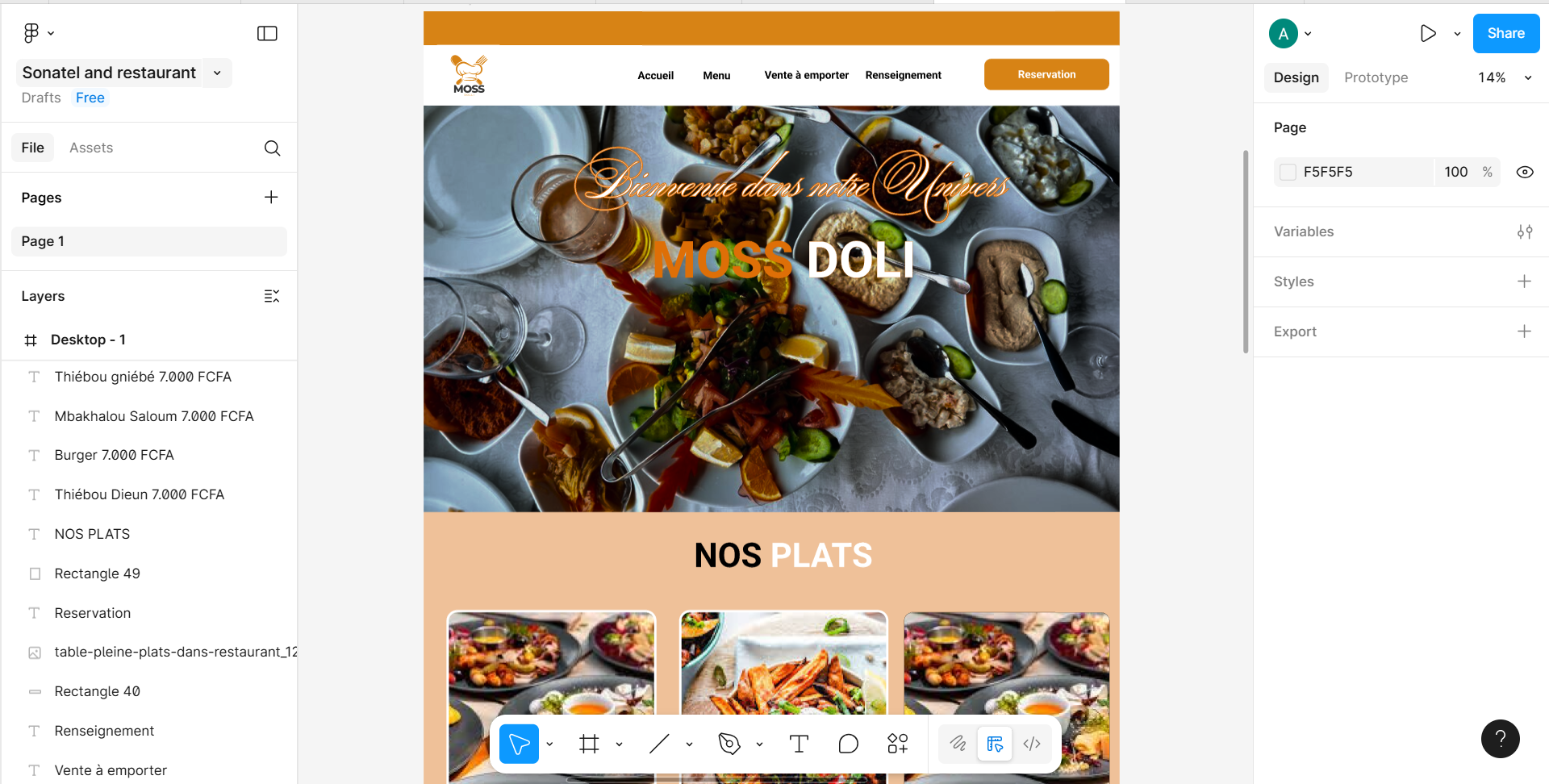 Site Restaurant MOSS DOLI